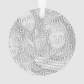 Persoonlijk schattige kerstfoto ornament (achterkant)