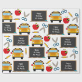 Persoonlijk schoolbord cadeaupapier (Vlak)