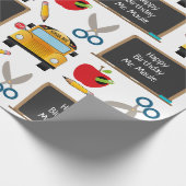 Persoonlijk schoolbord cadeaupapier (Hoek)