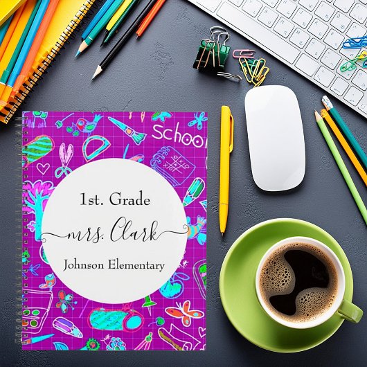 Persoonlijk schoolthema docent les planner