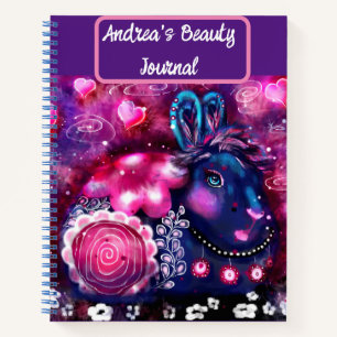 Persoonlijk schoonheidsdagboek Glamour Bunny-kunst Notitieboek