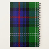Persoonlijk Schotse Clan Sutherland Tartan Planner (Achterkant)