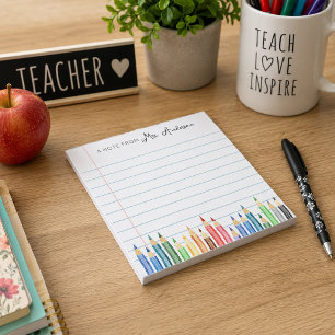 Persoonlijk schrijfblok voor docenten als cadeau notitieblok