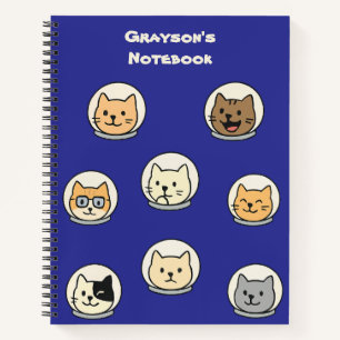 Persoonlijk Schrijfboek Cute Cat Astronaut Notitieboek