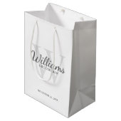 Persoonlijk script Bruidsjonkers naam en Monogram Medium Cadeauzakje (Voorkant Gekanteld)