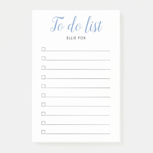Persoonlijk Script Checkbox Takenlijst Post-it® Notes (Voorkant)