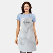 Persoonlijk Script Monogram en de Marmer van de Na Schort (Gedragen)