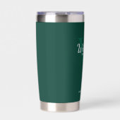 Persoonlijk script monogram en naam bruidsjonkers geïsoleerde drinkbeker (Voorkant)