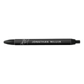 Persoonlijk Script Monogram Zwarte Inkt Pen (Voorkant)