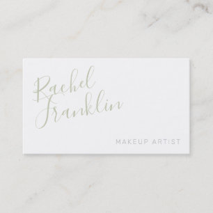 PERSOONLIJK script naam modern chic sage groen Visitekaartje
