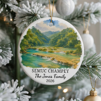 Persoonlijk Semuc Champey keramisch ornament, op m Ornament