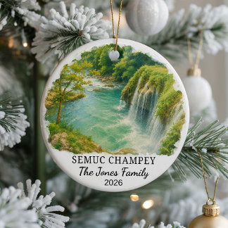 Persoonlijk Semuc Champey keramisch ornament, op m Ornament