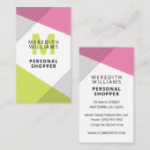 Persoonlijk Shopper Chic Modern Geometric Visitekaartje (Voorkant / Achterkant)