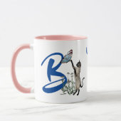 Persoonlijk Siamese Kat Monogram Initiaal B Mok (Links)