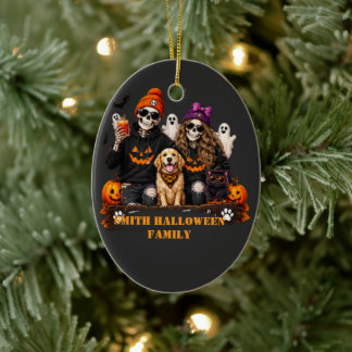 Persoonlijk skelet Halloween blijf eng Keramisch Ornament