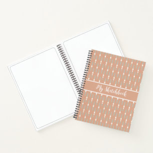 Persoonlijk Sketsboek Boho Perzik Salie Groen Notitieboek
