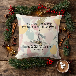 Persoonlijk Slaapkussen met Pastel Stadssilhouet v Kussen