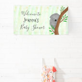 Persoonlijk Sleepy Koala Beer Baby shower Spandoek (Insitu)