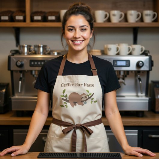Persoonlijk Sloth Coffee Bar Schort