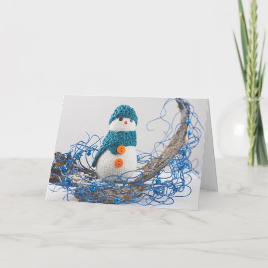 Persoonlijk, Snowman, kerstversiering Feestdagen Kaart (Voorkant)