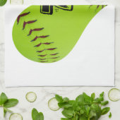 Persoonlijk softball-hart theedoek (Gevouwen)