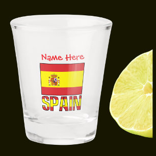 Persoonlijk Spanje Vlag Erfgoed Cadeau Shot Glas