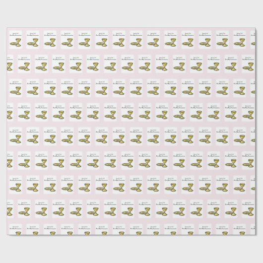 Persoonlijk, speciaal meisje, eerste gemeenschap cadeaupapier (Vlak)