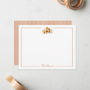 Persoonlijk Stationery voor Herfst Dankdag Notitiekaartje