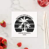 Persoonlijk strand bruidegom feest eiland bruiloft servet (Insitu)