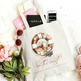 Persoonlijk strand bruidsdouche tote bag