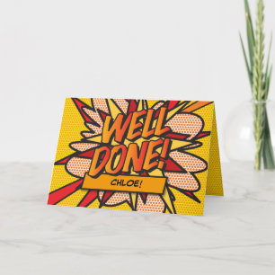 Persoonlijk stripboek Pop Art GOED GEDAN Kaart