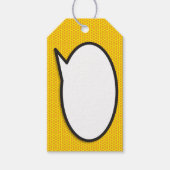 Persoonlijk stripboek Pop Art-spreekwolk Cadeaulabel (Voorkant)