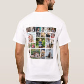 Persoonlijk T-shirt met 24 foto collage (Achterkant)