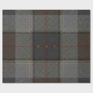 Persoonlijk Tartan-cadeaupapier – Eigen Monogram Cadeaupapier