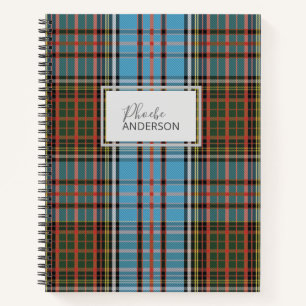 Persoonlijk Tartan Clan Anderson Pset Pattern Notitieboek