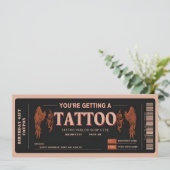 Persoonlijk Tattoo cadeaubon Kaart (Staand voorkant)