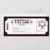 Persoonlijk Tattoo Voucher Certificaat Ticket Cade Kaart (Voorkant)