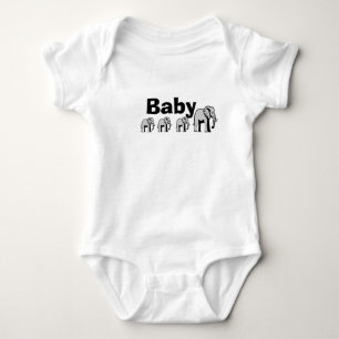 Persoonlijk te customizen dubbelzijdige olifant ba romper