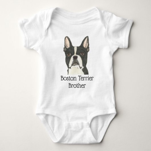 Persoonlijk te maken Boston Terrier-hond Romper (Voorkant)
