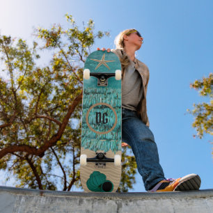 Persoonlijk te maken Turquoise Strand & Schelpen S Skateboard