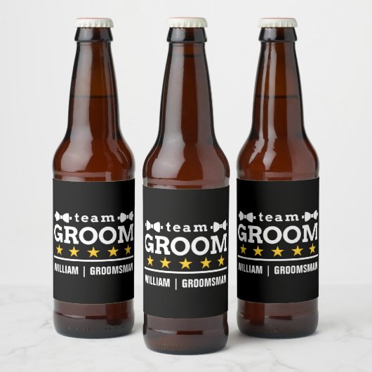 Persoonlijk Team Bruidegom Bruidsjonker Bier Etiket (Flessen)