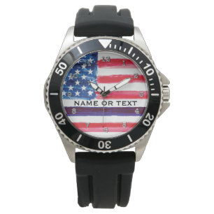 Persoonlijk Thin Blue Line US-vlaggenpolitiebeambt Horloge