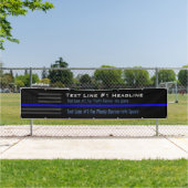 Persoonlijk thin Blue Line USA Vlag lang beeldsche Spandoek (Insitu)