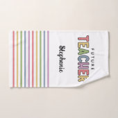 Persoonlijk toekomstig leraar kleurrijk geluid handdoek (Handdoek)