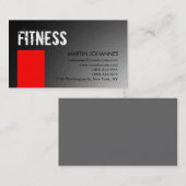 Persoonlijk trainer Red Grey Visitekaartje (Voorkant / Achterkant)
