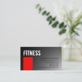 Persoonlijk trainer Red Grey Visitekaartje (Staand voorkant)