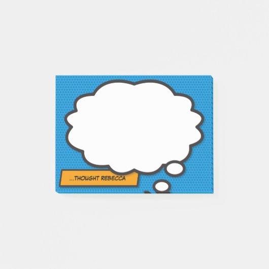 Persoonlijk Trendy Comic Book Think Bubble Post-it® Notes (Voorkant)