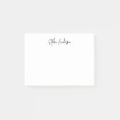 Persoonlijk trendy modern script minimalistisch post-it® notes (Voorkant)