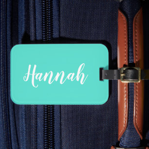 Persoonlijk trendy script aangepaste naam cool leu bagagelabel