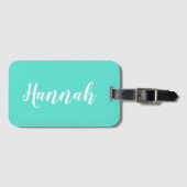 Persoonlijk trendy script aangepaste naam cool leu bagagelabel (Voorkant (horizontaal))